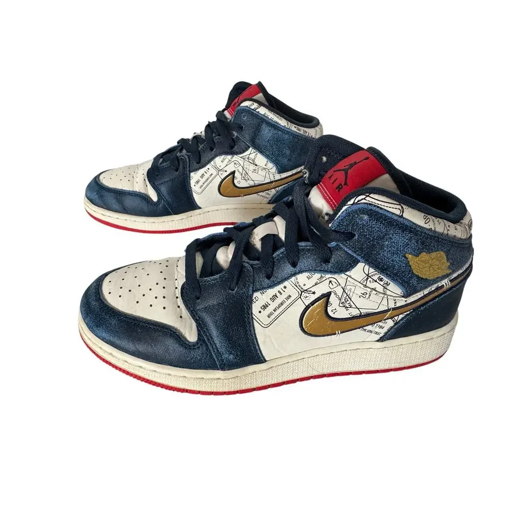 Nike Air Jordan 1 Mid SE GS Take Flight FN1353-400 Youth Size 7Y